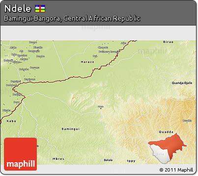 Physical 3D Map of Ndele