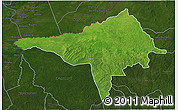 Satellite 3D Map of Ndele, darken