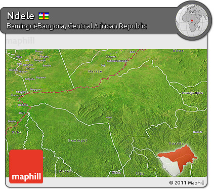 Satellite 3D Map of Ndele