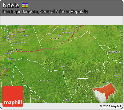 Satellite 3D Map of Ndele