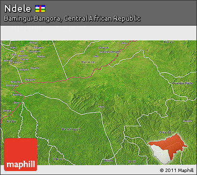 Satellite 3D Map of Ndele