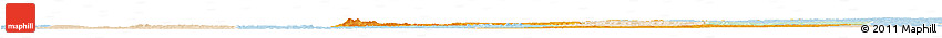 Political Horizon Map of Ndele, lighten