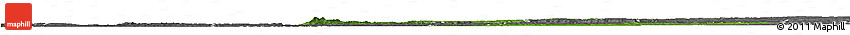Satellite Horizon Map of Ndele, desaturated