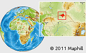 Physical Location Map of Ndele, within the entire country