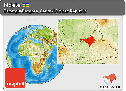 Physical Location Map of Ndele