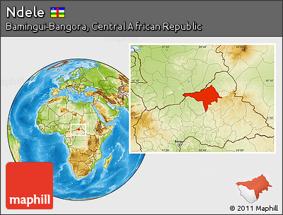 Physical Location Map of Ndele