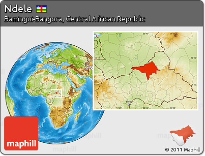 Physical Location Map of Ndele