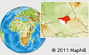 Physical Location Map of Ndele, highlighted parent region