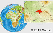Physical Location Map of Ndele