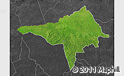 Satellite Map of Ndele, darken, desaturated