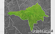 Satellite Map of Ndele, desaturated