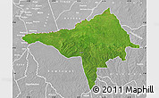 Satellite Map of Ndele, lighten, desaturated