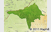 Satellite Map of Ndele, physical outside