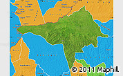 Satellite Map of Ndele, political outside