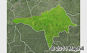 Satellite Map of Ndele, semi-desaturated