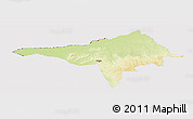 Physical Panoramic Map of Ndele, cropped outside