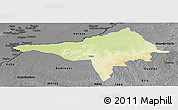 Physical Panoramic Map of Ndele, darken, desaturated