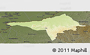 Physical Panoramic Map of Ndele, darken