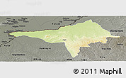 Physical Panoramic Map of Ndele, darken, semi-desaturated