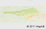 Physical Panoramic Map of Ndele, lighten