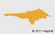 Political Panoramic Map of Ndele, cropped outside