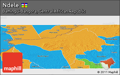 Political Panoramic Map of Ndele