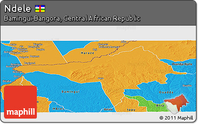 Political Panoramic Map of Ndele