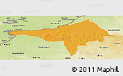 Political Panoramic Map of Ndele, physical outside