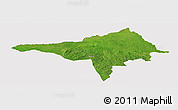 Satellite Panoramic Map of Ndele, cropped outside