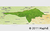 Satellite Panoramic Map of Ndele, physical outside
