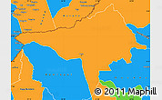 Political Simple Map of Ndele