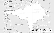 Silver Style Simple Map of Ndele