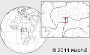 Blank Location Map of Bangui