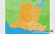 Political Shades 3D Map of Basse-Kotto