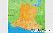 Political Shades Map of Basse-Kotto