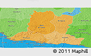 Political Shades Panoramic Map of Basse-Kotto