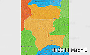 Political Shades Map of Kemo