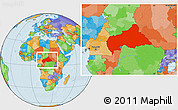 Political Location Map of Central African Republic