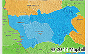 Political Shades 3D Map of Mambere-Kadei