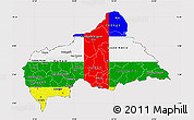 Flag Map of Central African Republic