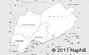 Silver Style Simple Map of Mbomou