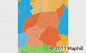 Political Shades 3D Map of Ouham