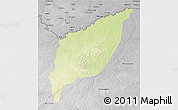 Physical 3D Map of Markounda, desaturated
