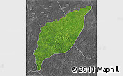 Satellite 3D Map of Markounda, desaturated