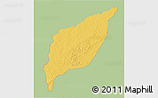 Savanna Style 3D Map of Markounda, single color outside