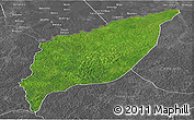 Satellite Panoramic Map of Markounda, desaturated