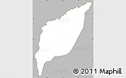 Gray Simple Map of Markounda, cropped outside