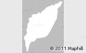Gray Simple Map of Markounda, single color outside