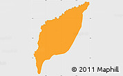 Political Simple Map of Markounda, single color outside