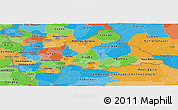 Political Panoramic Map of Central African Republic